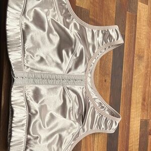 Satin Hook-Front Shapewear Bralette in Light Champagne